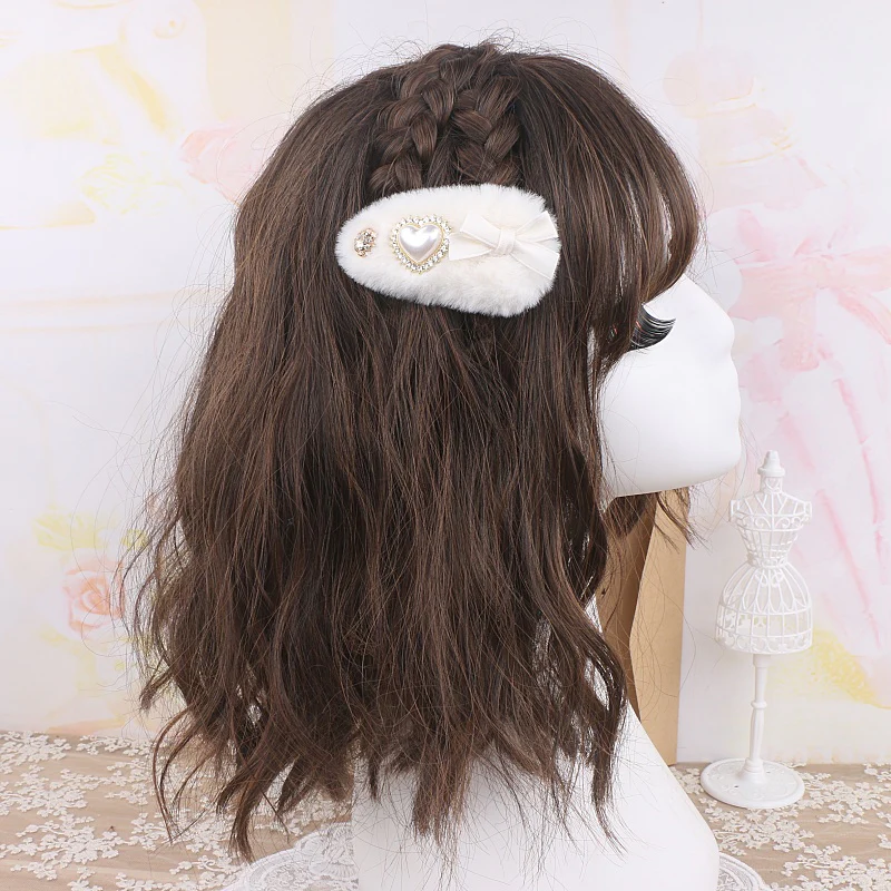 Jirai Kei Pearl Fuzzy Fur Hair Clips Hair Accessories - Image 6