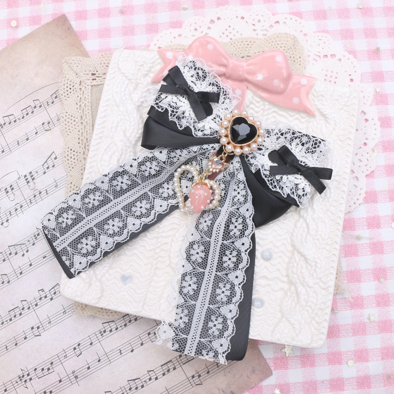 Jirai Kei Pearl Strawberry Taste Bows Heart Hair Clips Hair Accessories - Image 14