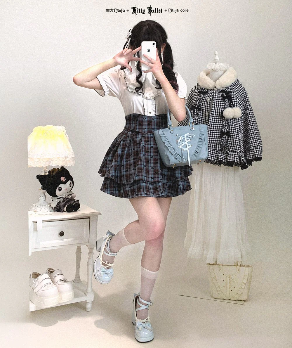 Kitten Bullet Bow Bandage Blouse Top - Image 6
