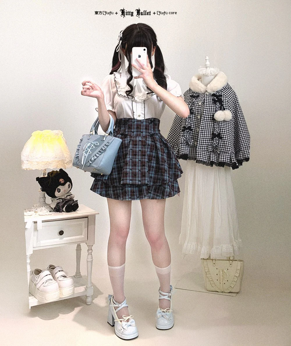 Kitten Bullet Bow Bandage Blouse Top - Image 7
