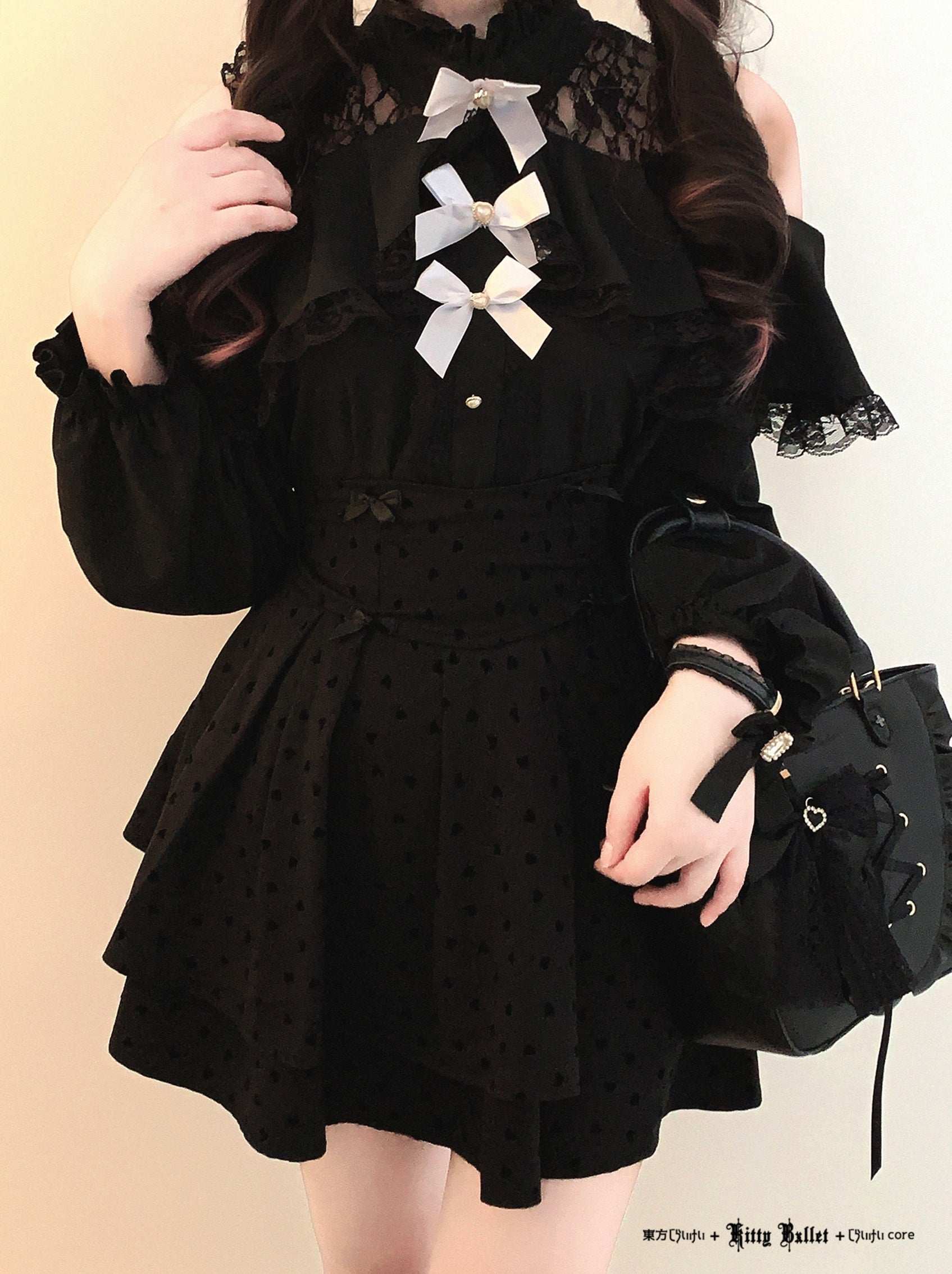 Kitten Bullet Dream Core Girl Long Sleeve Blouse Top - Image 5