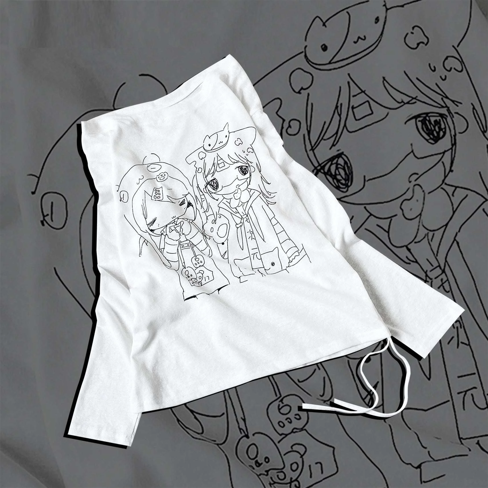 Kitten Bullet Gemini Cat Girls White Top