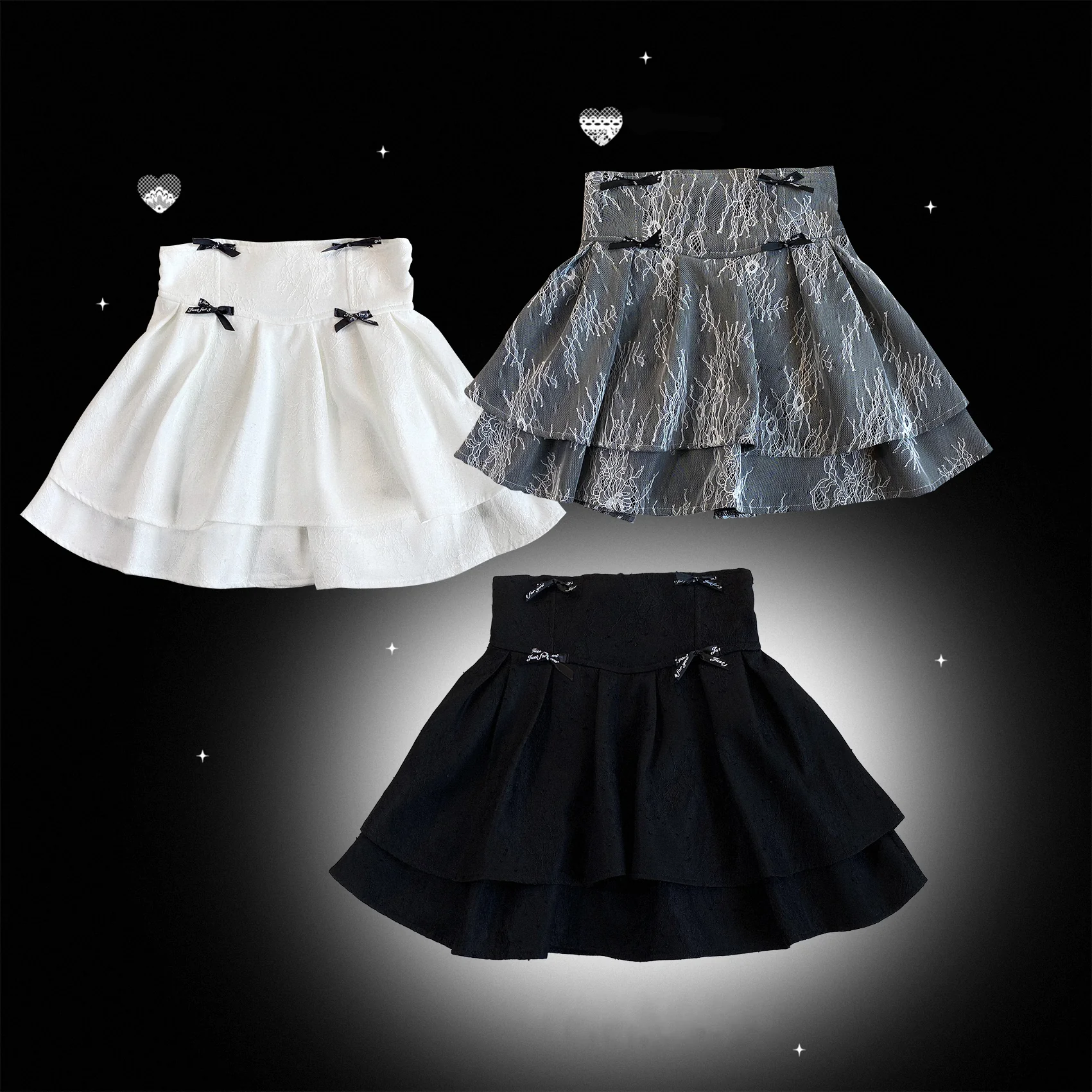 Kitten Bullet Love Ban Stripe Lace Mini Skirt - Image 2