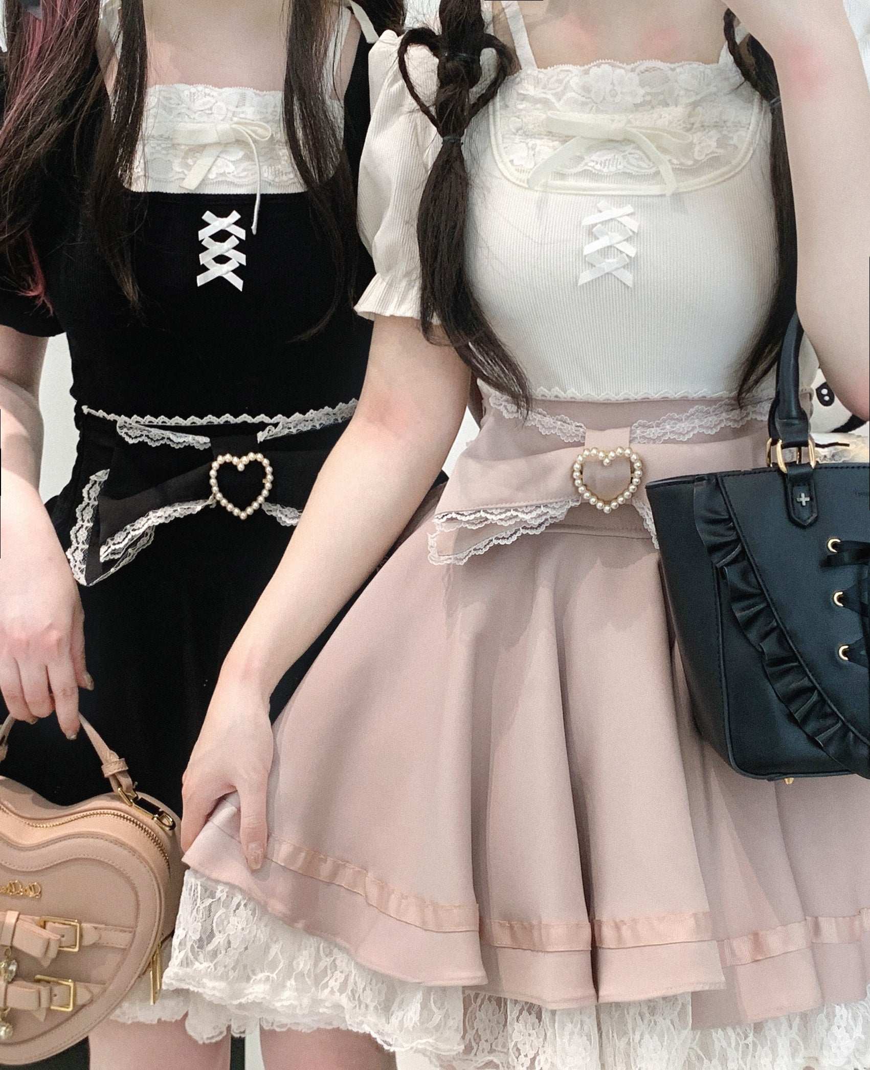 Kitten Bullet Shoujo S Pink Black White Puff Sleeve Top - Image 5