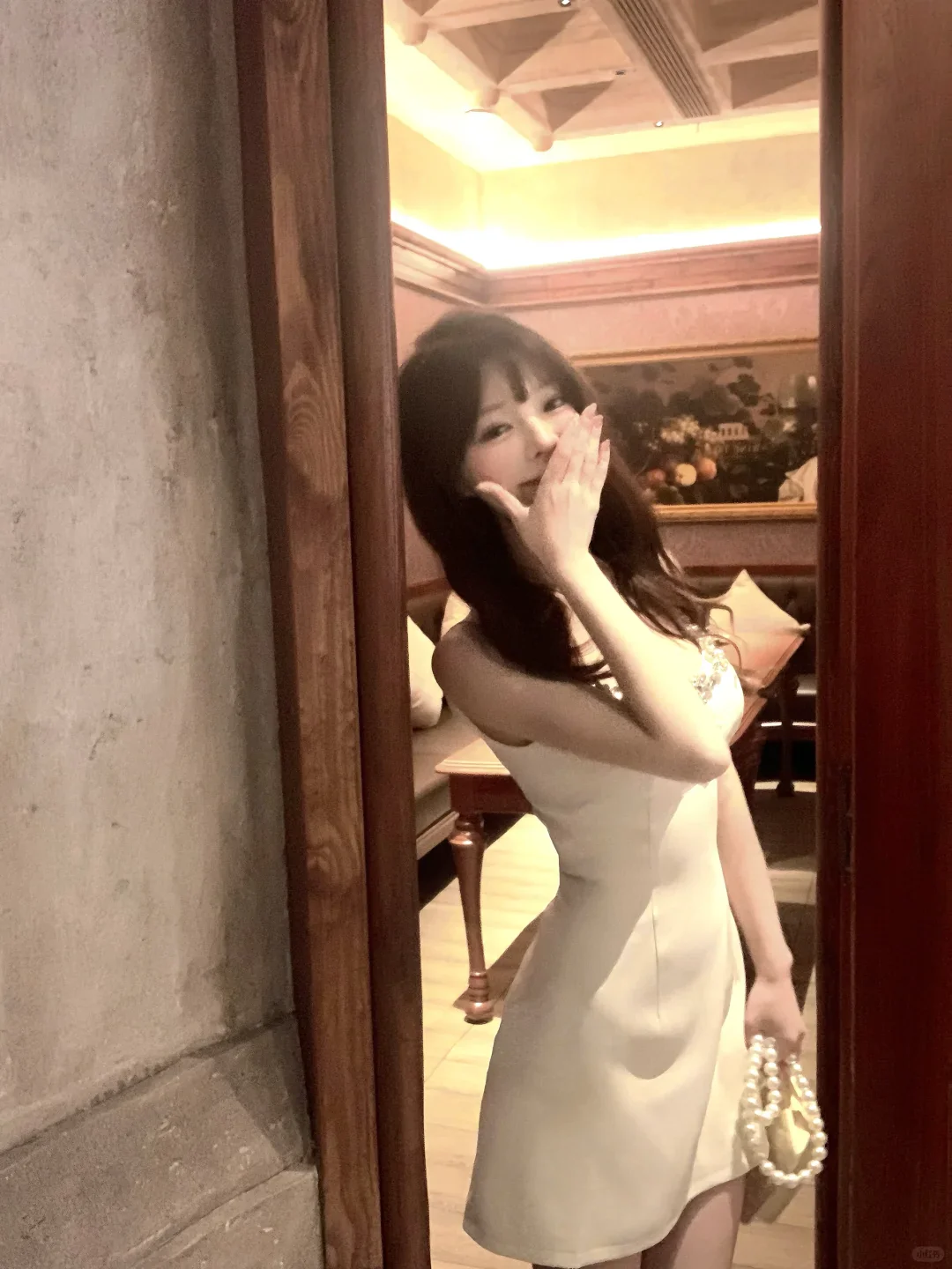 Lazy Girl Moonlight Diamond Cream Dress - Image 4