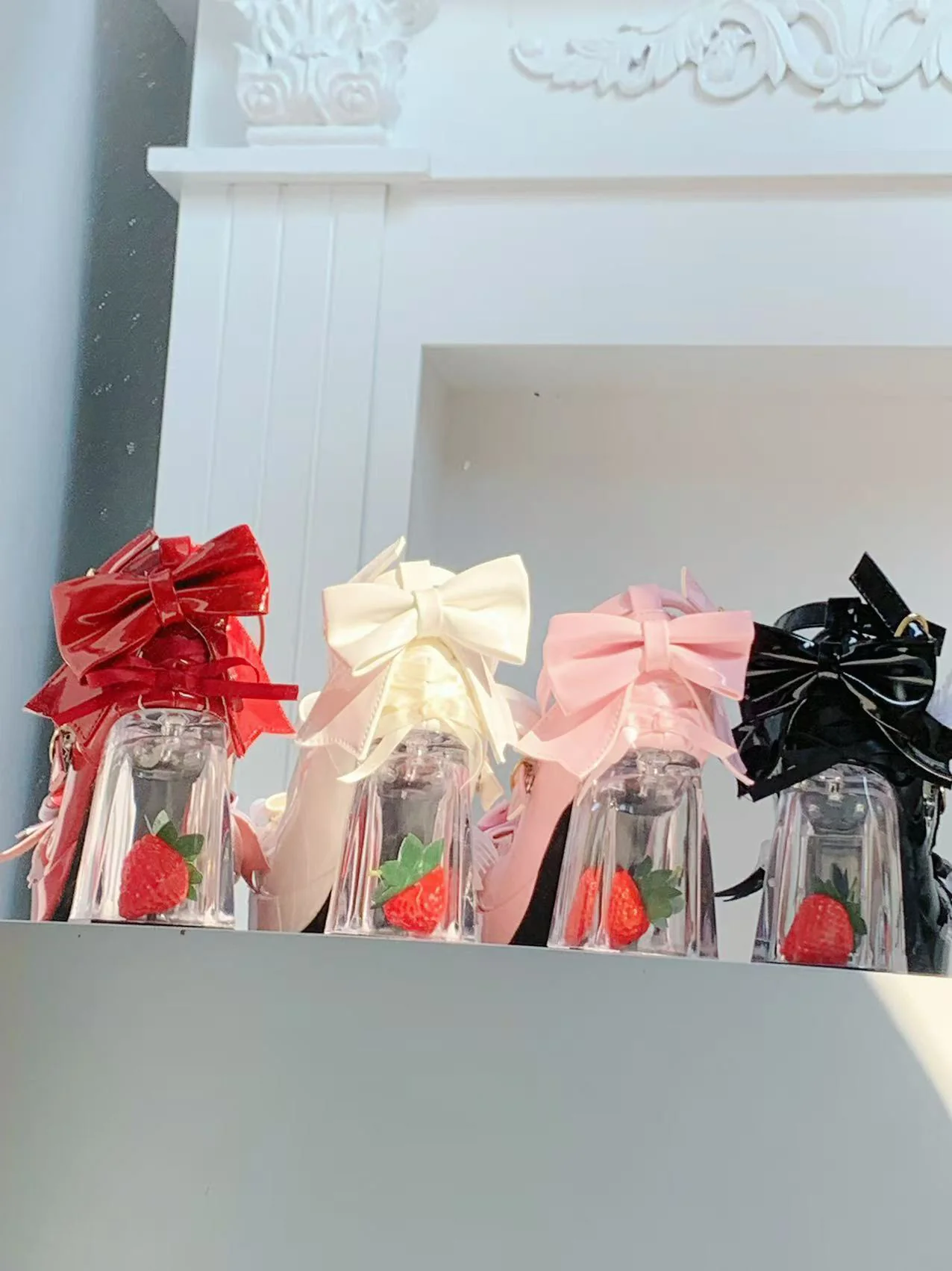 Little Anna Red Strawberry Glass High Heels - Image 2