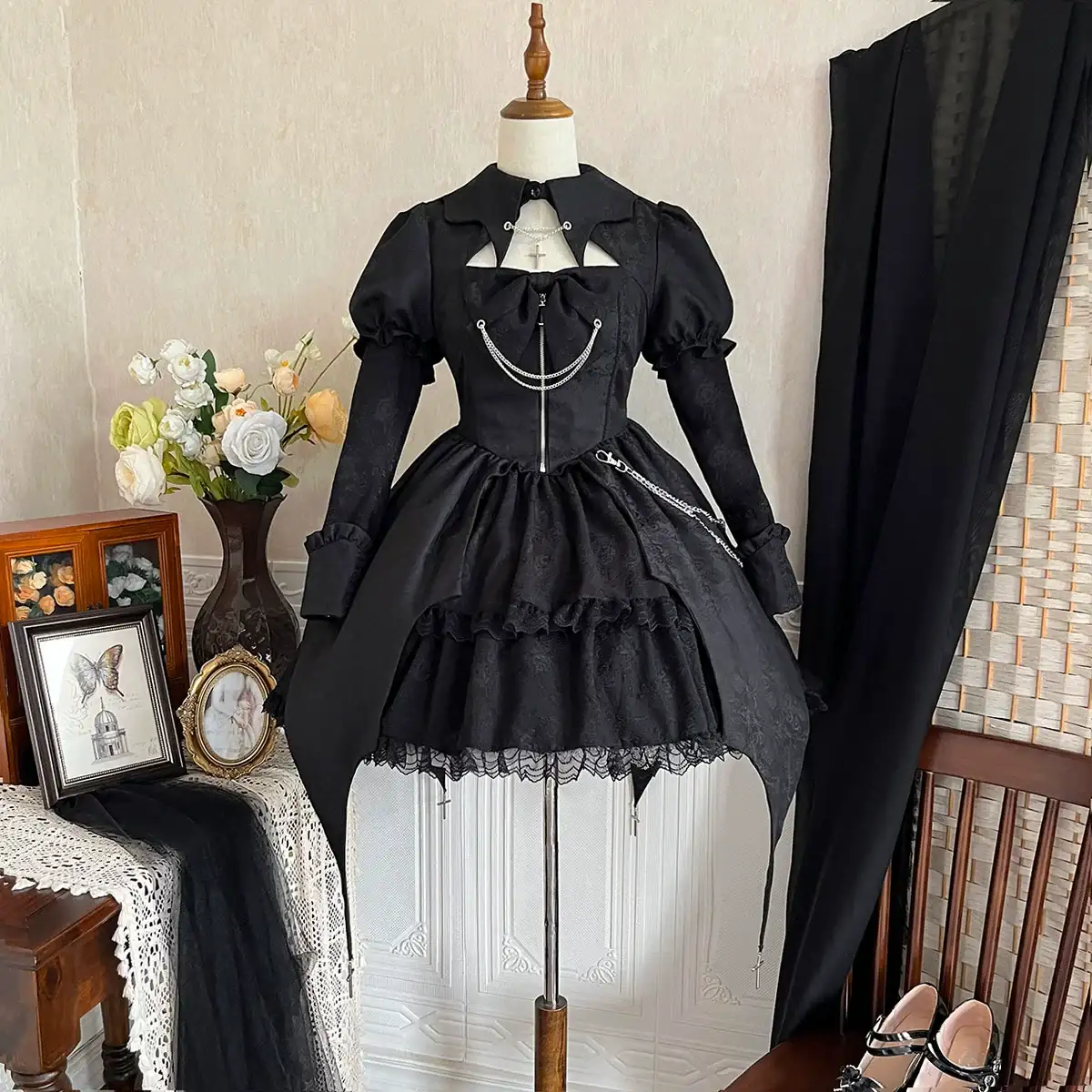 Lolita Dark Girl Nancy Halloween Princess Long Sleeve Dress - Image 2