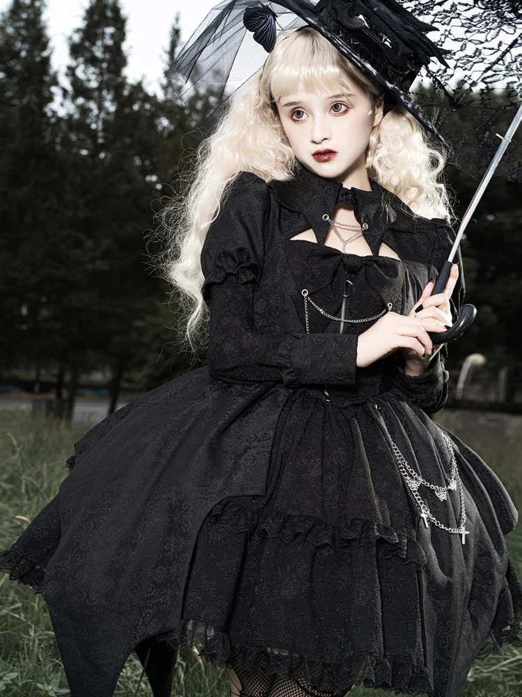 Lolita Dark Girl Nancy Halloween Princess Long Sleeve Dress - Image 3