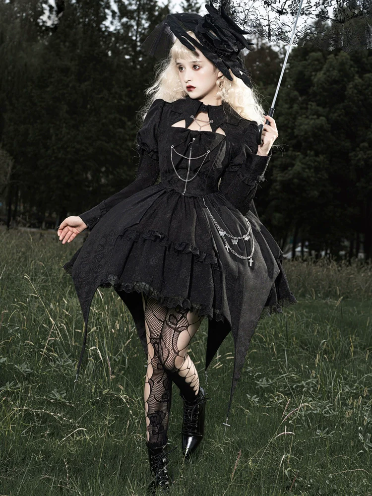 Lolita Dark Girl Nancy Halloween Princess Long Sleeve Dress - Image 4