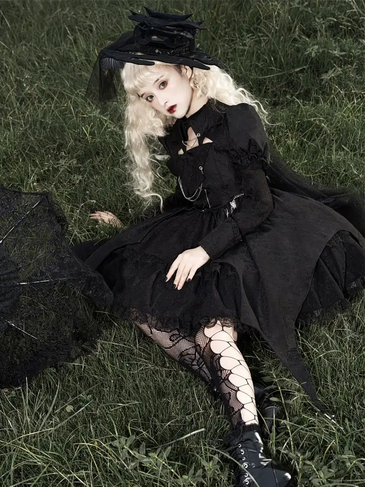 Lolita Dark Girl Nancy Halloween Princess Long Sleeve Dress - Image 5