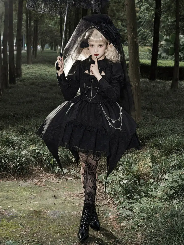 Lolita Dark Girl Nancy Halloween Princess Long Sleeve Dress - Image 6