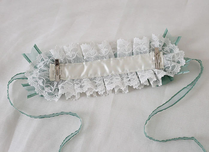 Lolita Lace Cream White Bow Hairband Accessories - Image 13