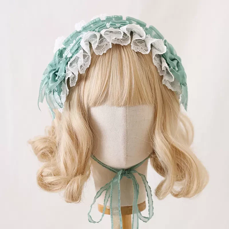 Lolita Lace Cream White Bow Hairband Accessories - Image 3