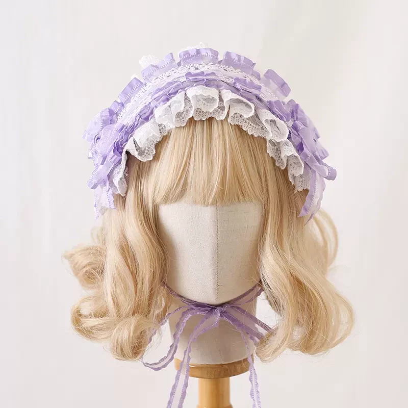Lolita Lace Cream White Bow Hairband Accessories - Image 4