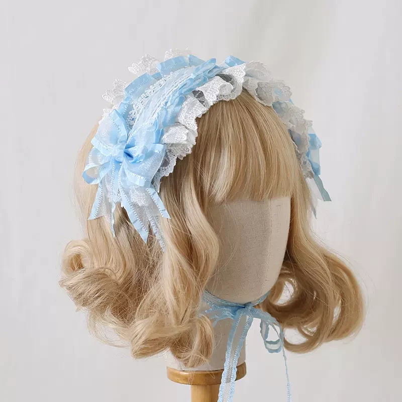 Lolita Lace Cream White Bow Hairband Accessories - Image 5