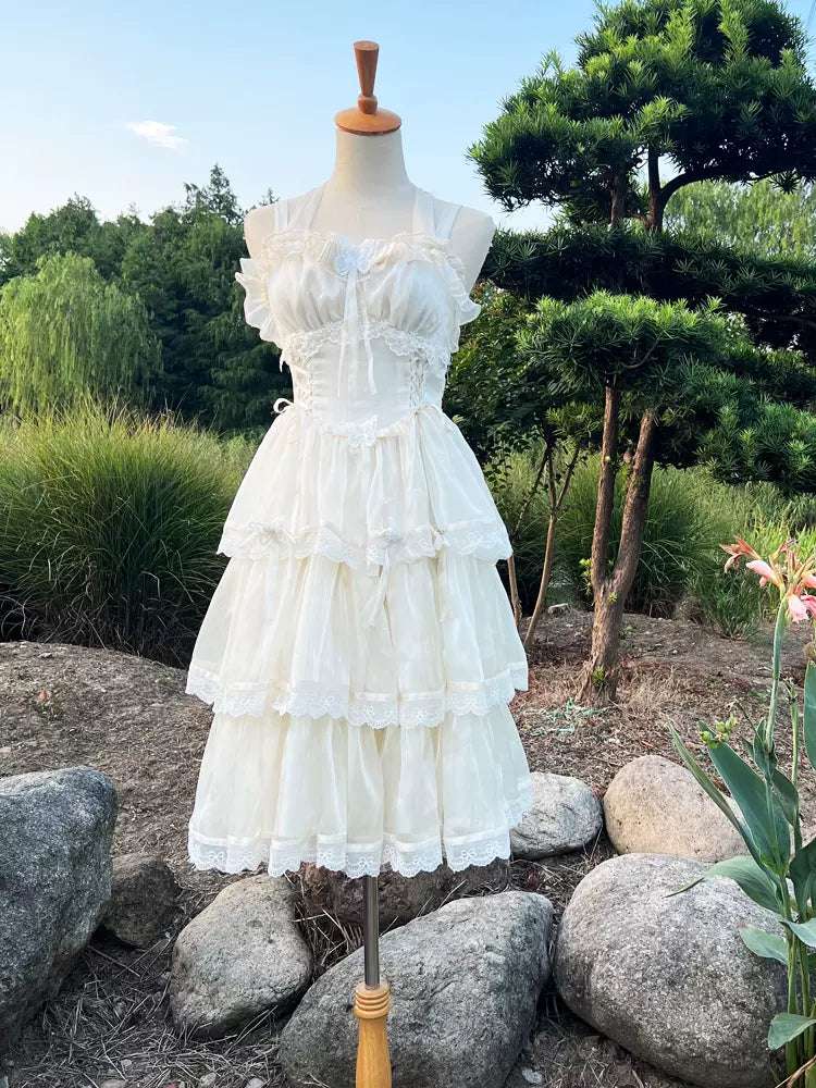 Lolita Puffy Petticoat Slip Short Mid Long Dress Support - Image 17