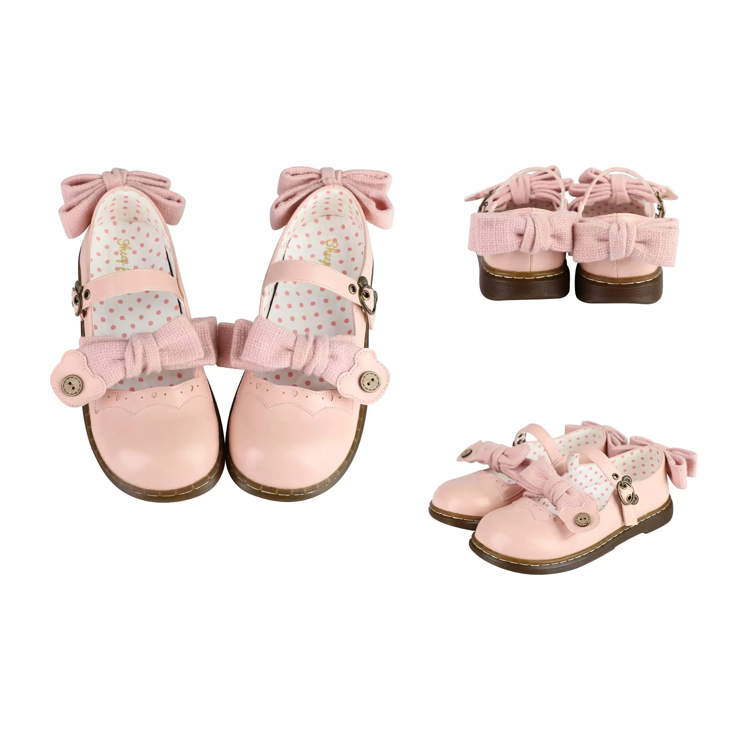 Puffy Sheep Lolita Teddy Bear Buckle 2.0 Mary Jane Flat Shoes - Image 3