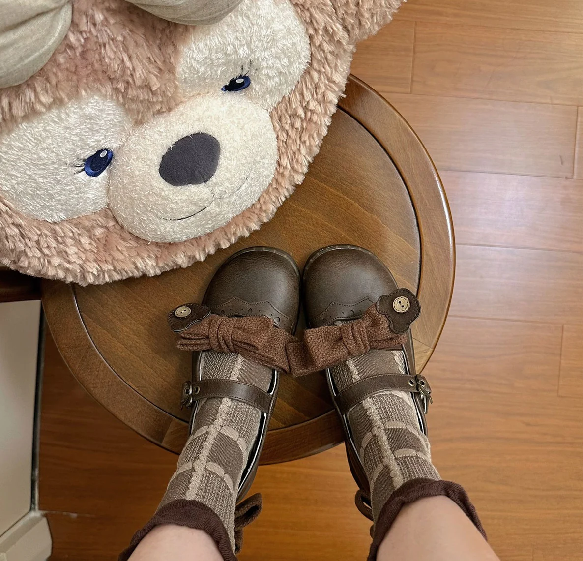 Puffy Sheep Lolita Teddy Bear Buckle 2.0 Mary Jane Flat Shoes - Image 9
