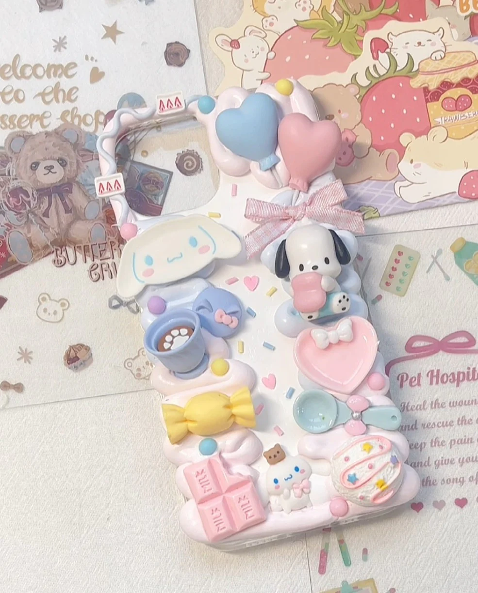 Mail Heartbeat Cute Cartoon Cinnamon Dog Handmade Phone iPhone Case - Image 5