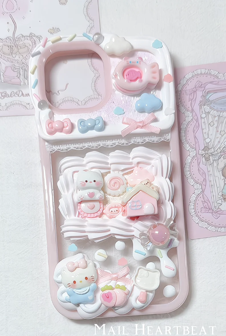 Mail Heartbeat Yummy Kitty Cat Handmade Phone iPhone Case - Image 4