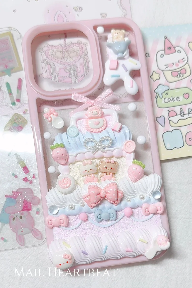 Mail Heartbeat Yummy Kitty Cat Handmade Phone iPhone Case - Image 8