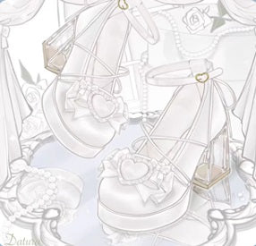Moeka Chan Lolita Pink Blue White Black Green Butterfly Transparent Glass High Heels Shoes - Image 14