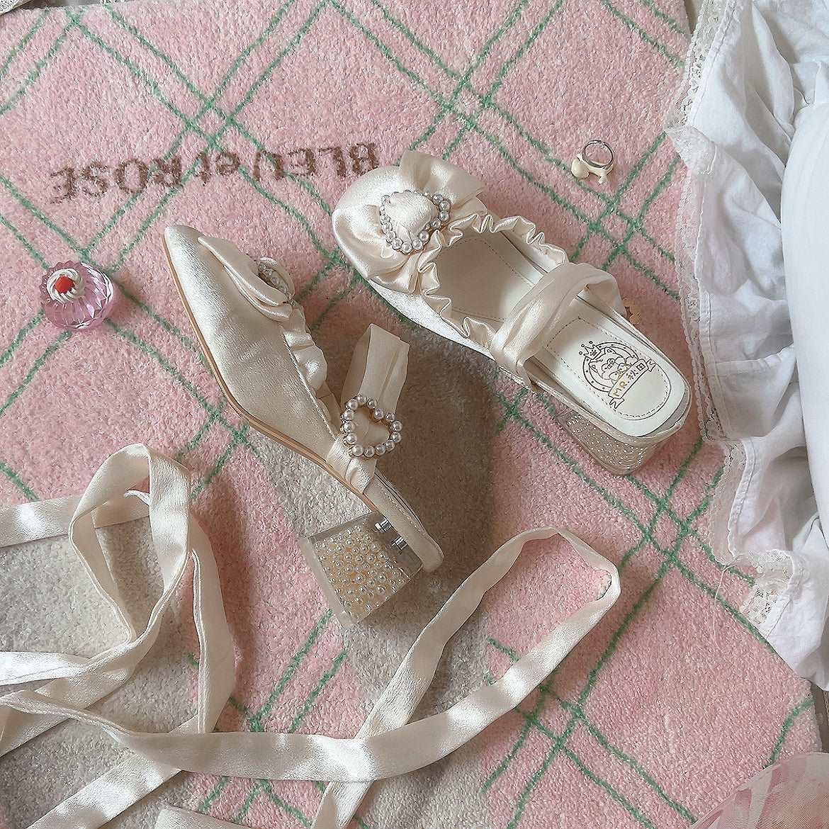 Mr Autumn Elegant Balletcore Le Ballet EGL Heart Pearl Pink White Black Red Silver Shoes - Image 13