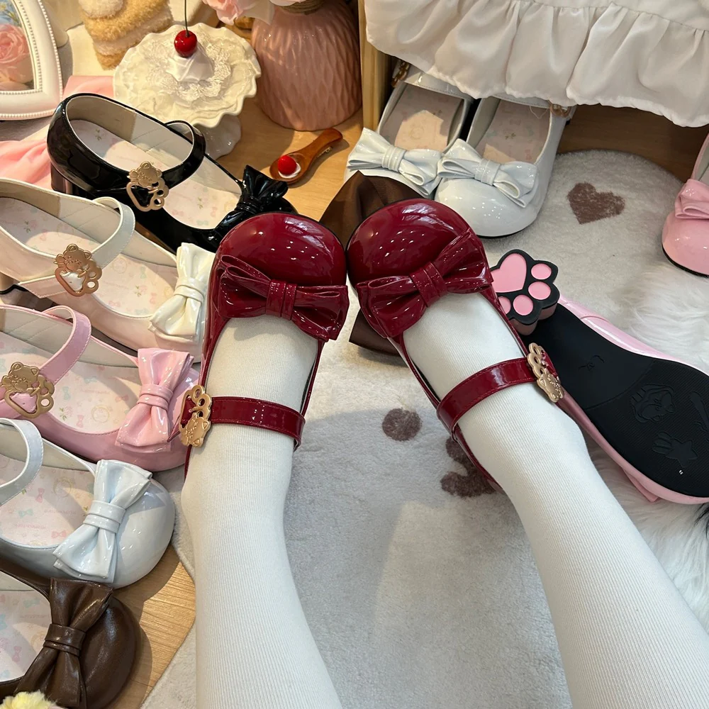 Peach Sandwich Cat Paw 2.0 Low Heels Shoes Pumps - Image 2
