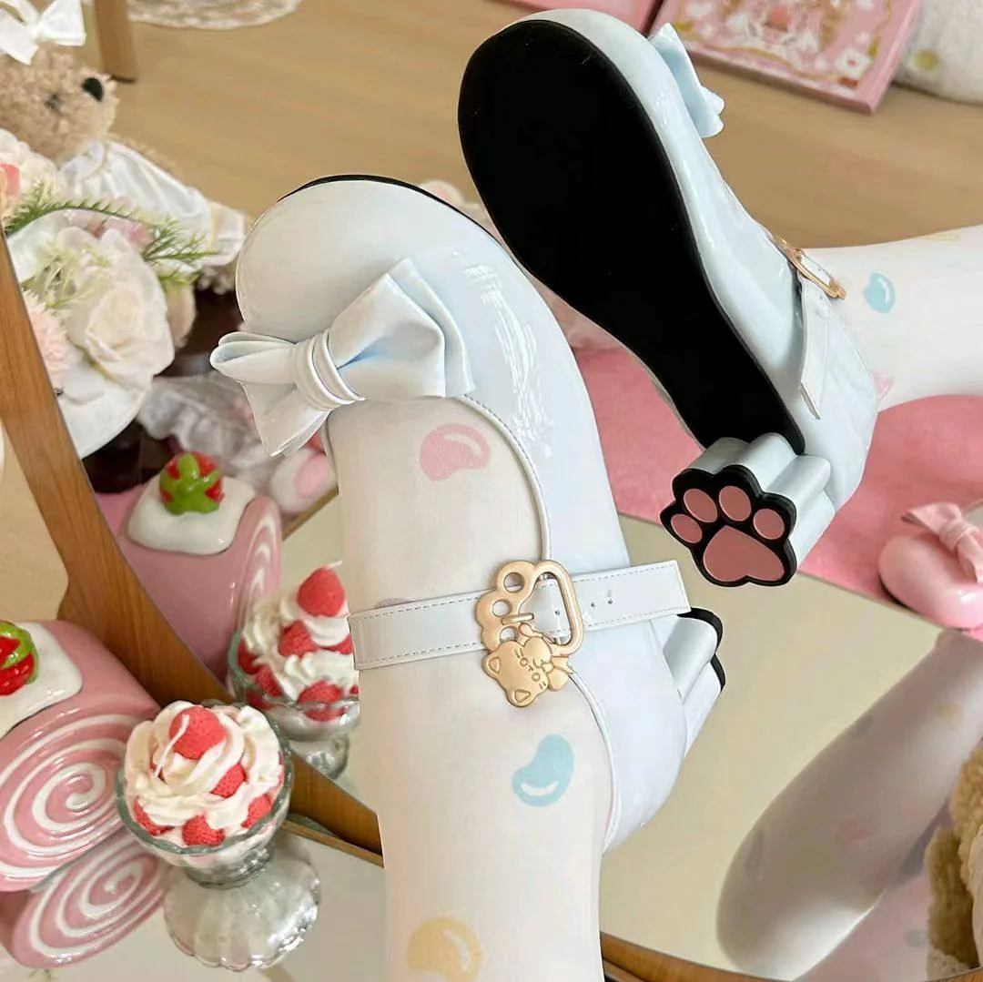 Peach Sandwich Cat Paw 2.0 Low Heels Shoes Pumps - Image 5