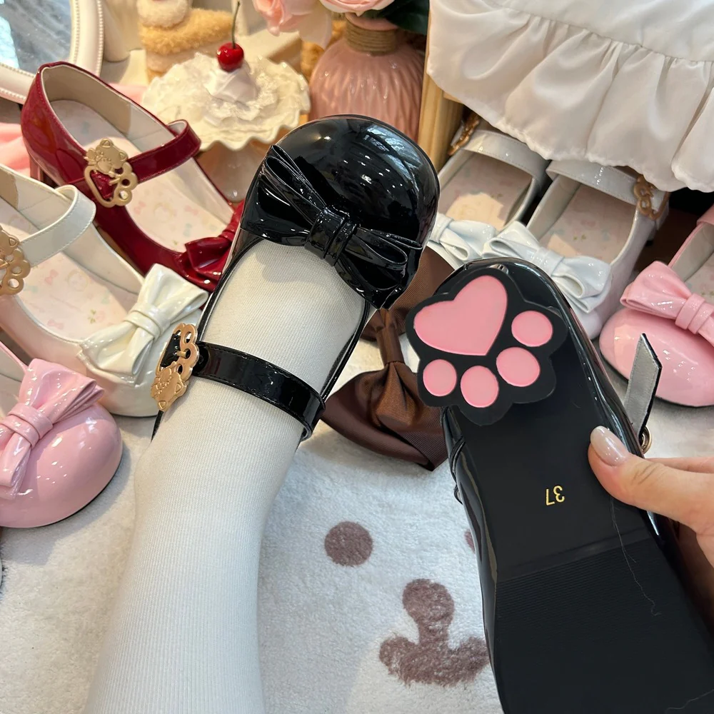 Peach Sandwich Cat Paw 2.0 Low Heels Shoes Pumps - Image 6