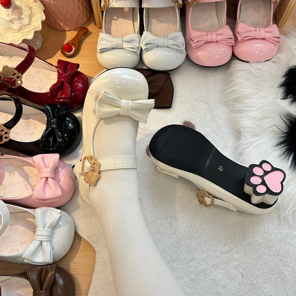Peach Sandwich Cat Paw 2.0 Low Heels Shoes Pumps - Image 7