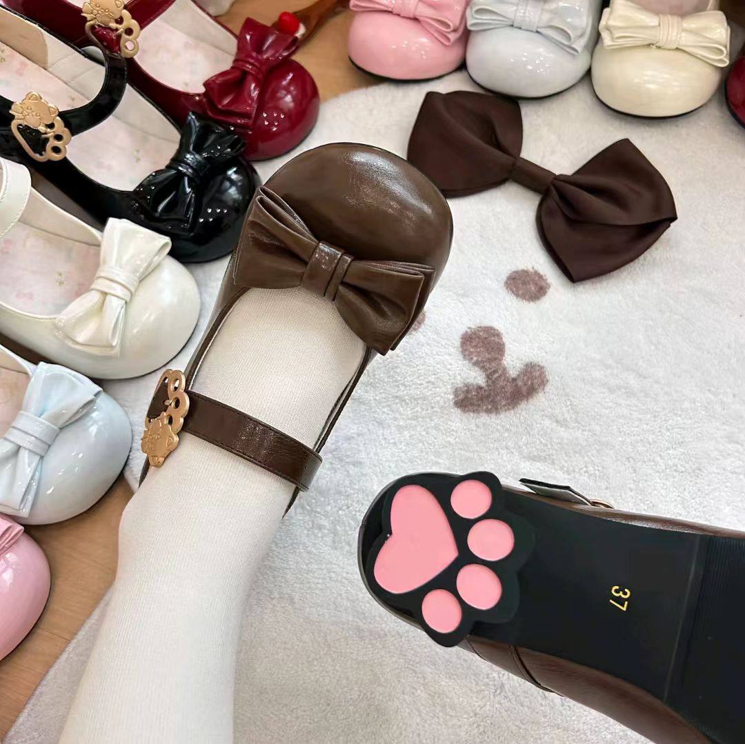 Peach Sandwich Cat Paw 2.0 Low Heels Shoes Pumps - Image 8