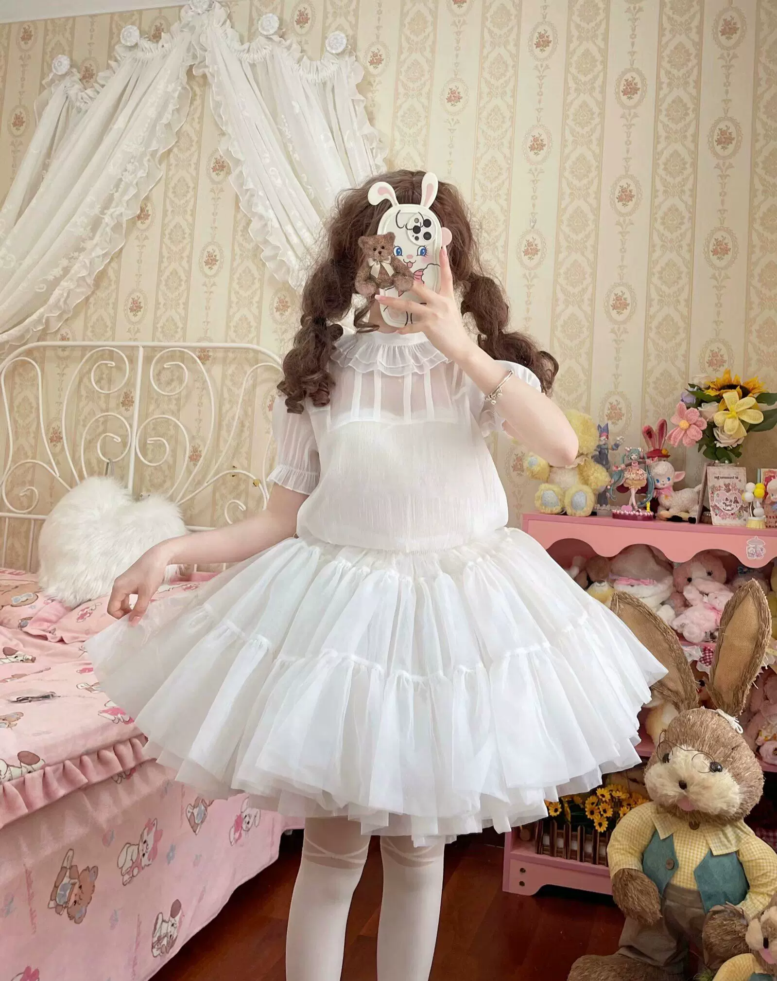 Pillow Fairy Tale Lolita Tsubaki Sakura Pink Blue Black Lolita Dress - Image 10