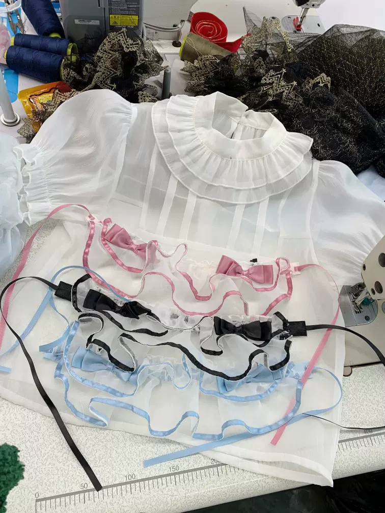 Pillow Fairy Tale Lolita Tsubaki Sakura Pink Blue Black Lolita Dress - Image 11