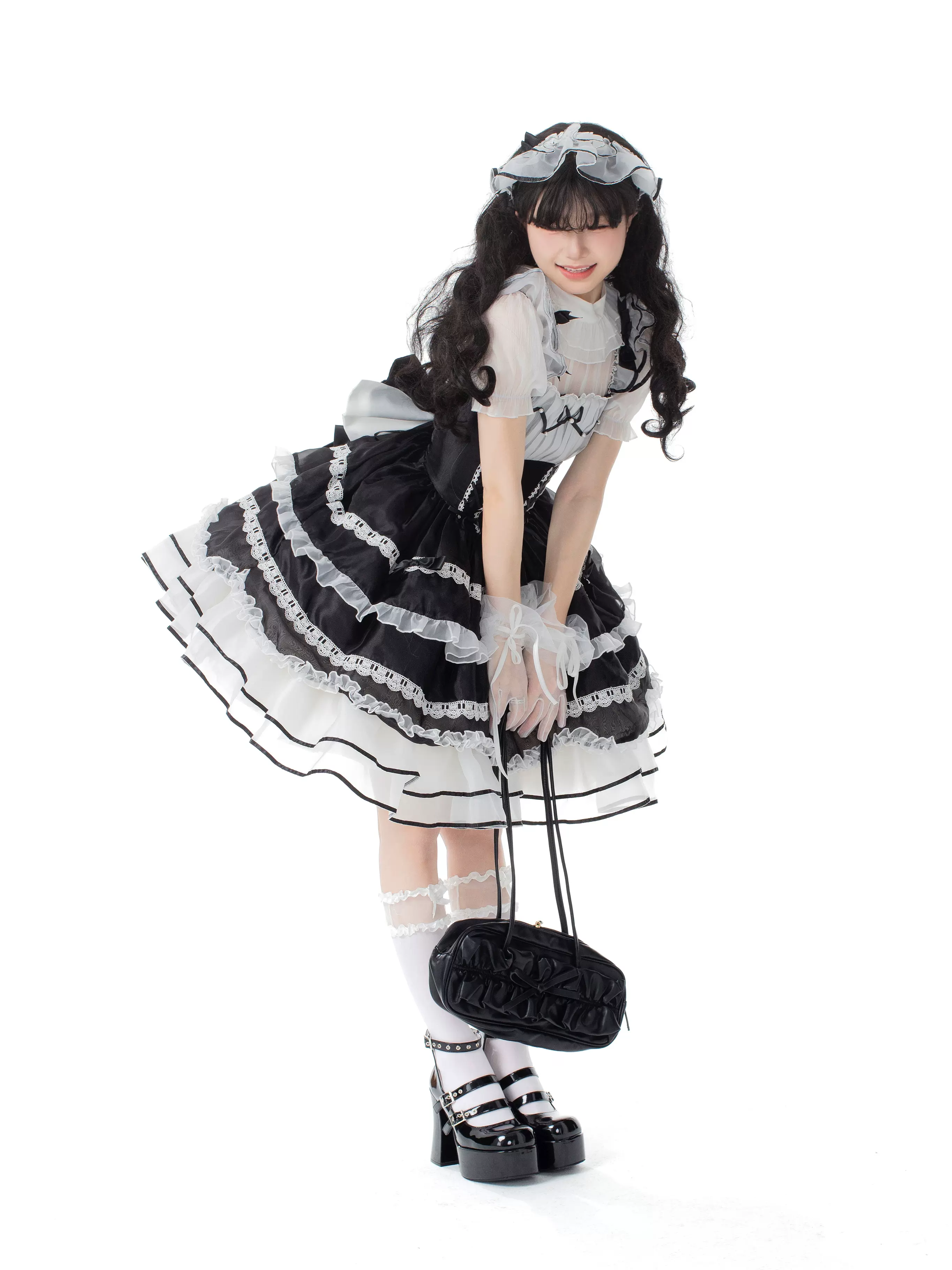 Pillow Fairy Tale Lolita Tsubaki Sakura Pink Blue Black Lolita Dress - Image 8