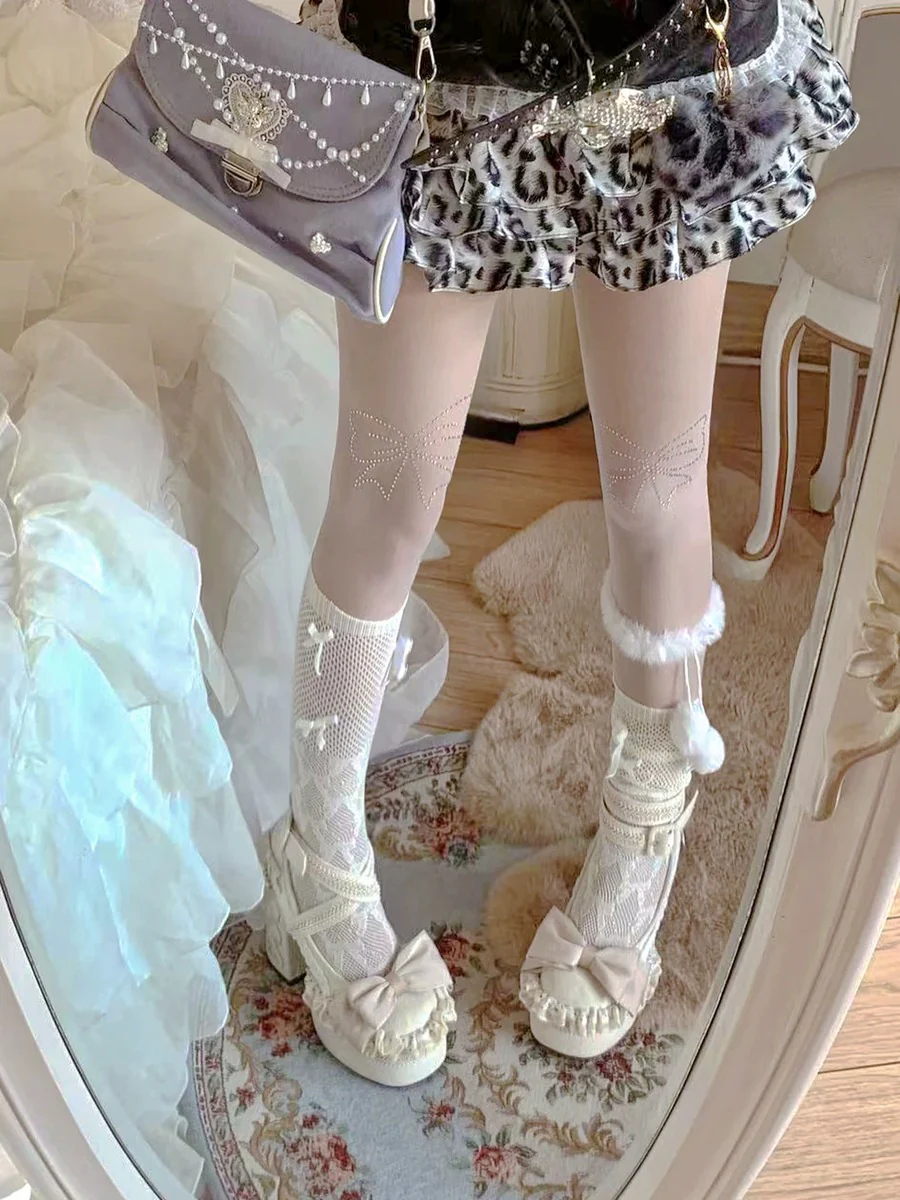 Pinky Classic Princess Beige Mary Jane High Heels - Image 4