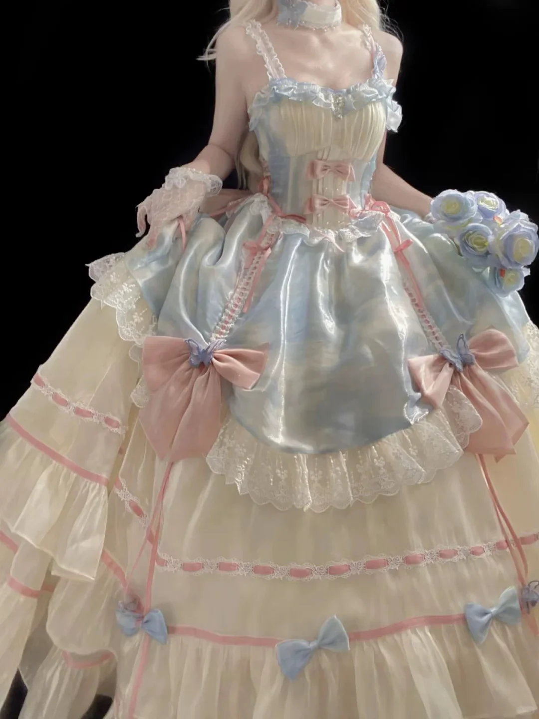 Platycodon Love Goddess Bow Butterfly Long Ver Lolita Dress - Image 3