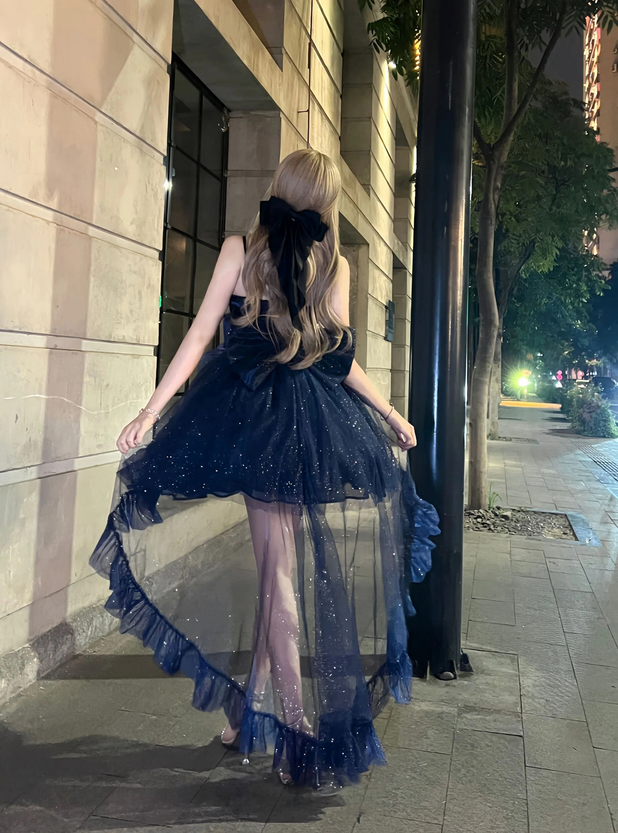 Platycodon Polaris Light Blue Red Purple Cream Strap Lolita Dress - Image 4
