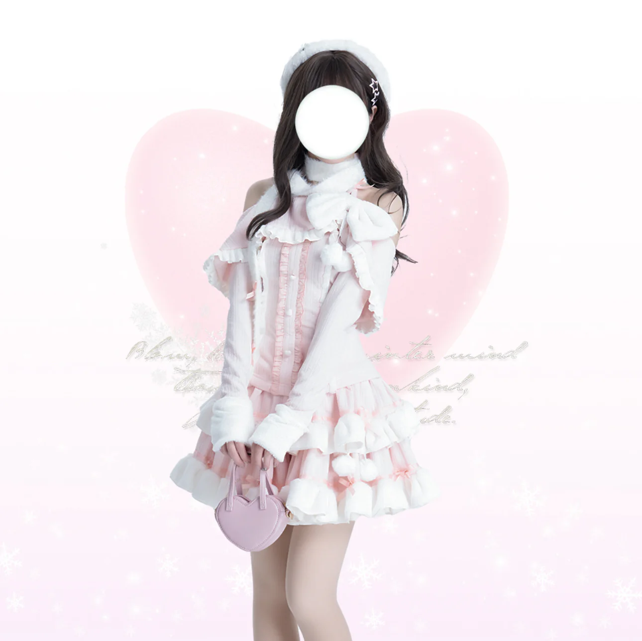 Platycodon Sweet and Delicate Pink Sweater & Skirt Two Piece Set - Image 6