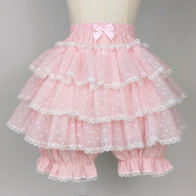 Plus Size EGL Ruffle Puffy Fake Cake Skirt Pumpkin Bloomers Shorts - Image 11
