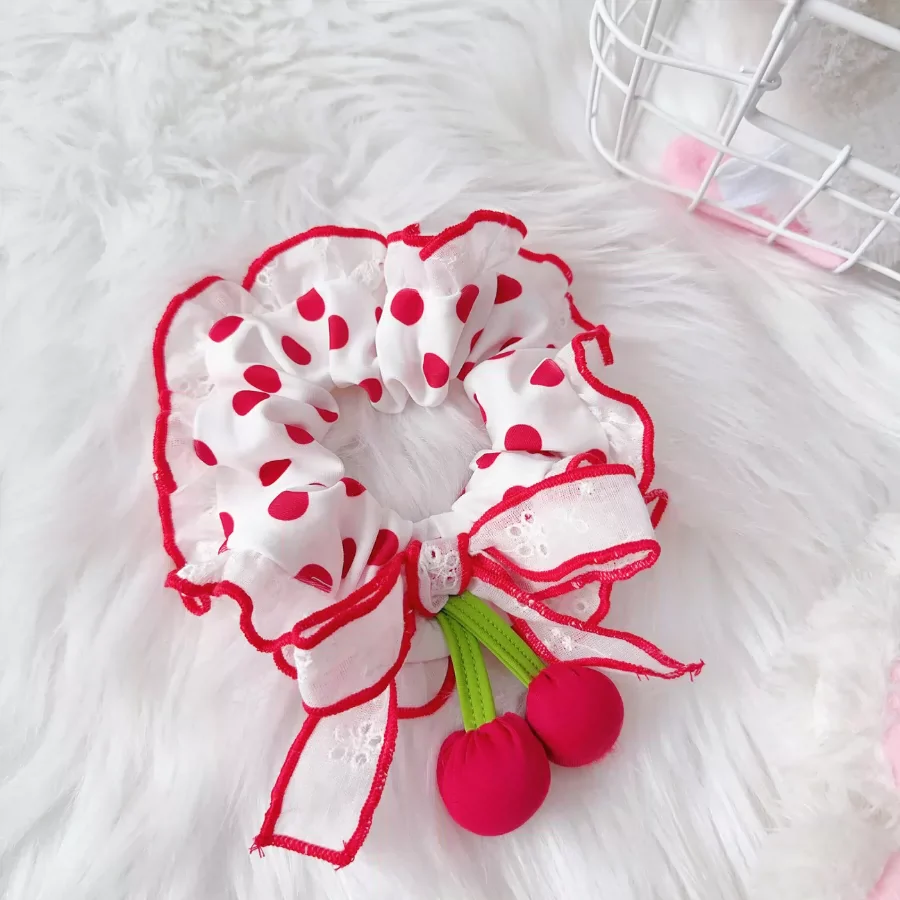 Polka Dot Cherry Bikinis Pink Red Green Two Piece Swimsuit - Image 22
