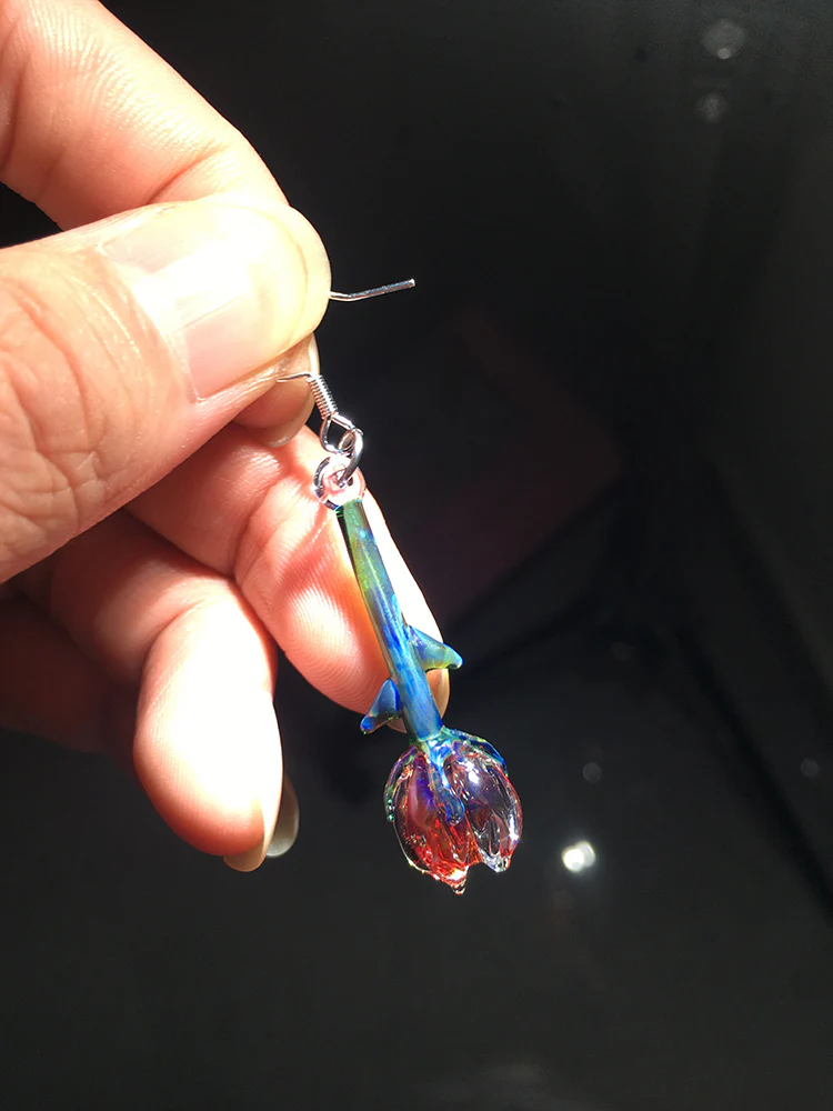 Pretty Crystal Transparent Handmade Eternal Rose Valentine Power Energy Chains Necklace Pendant - Image 4