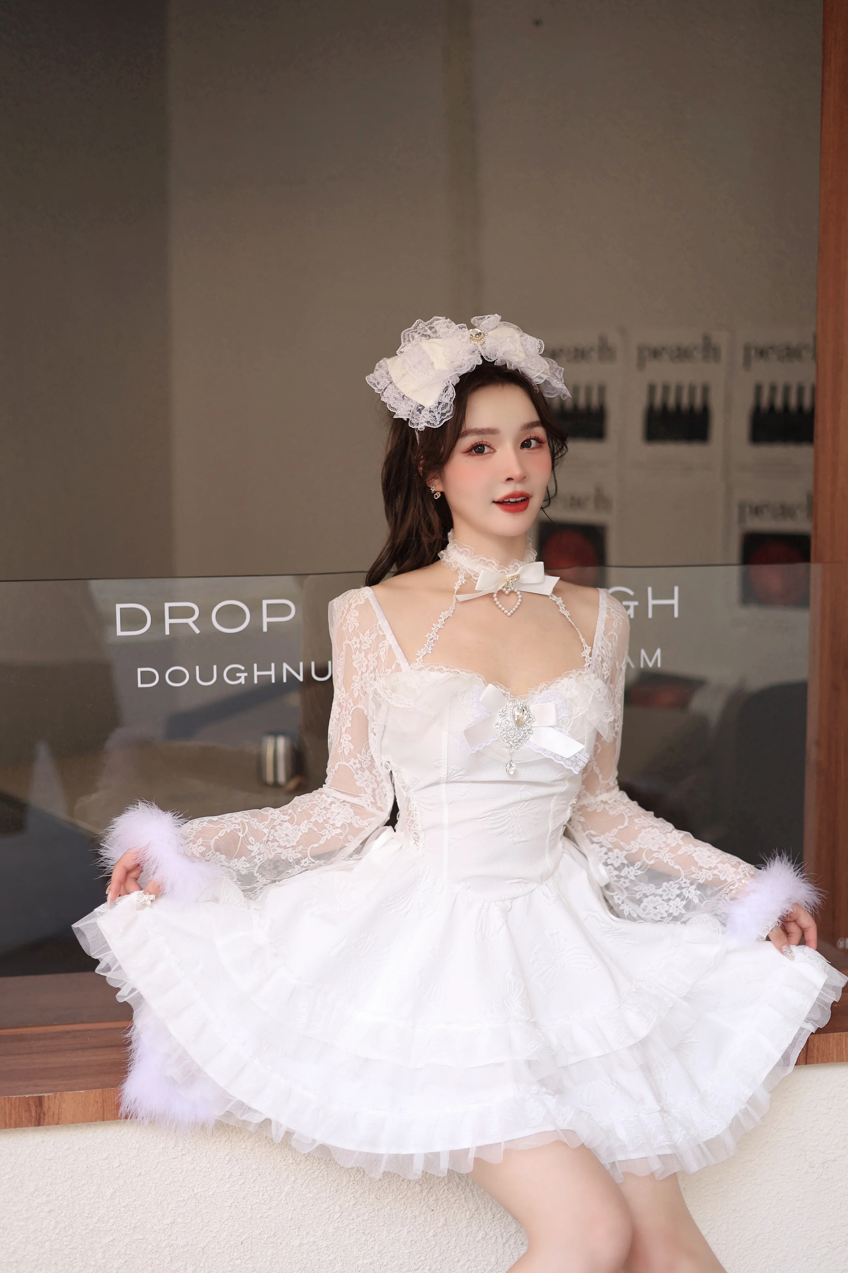 Sweetheart Princess Vintage Princess Bow Knot Diamond Pure Angel Dress - Image 2