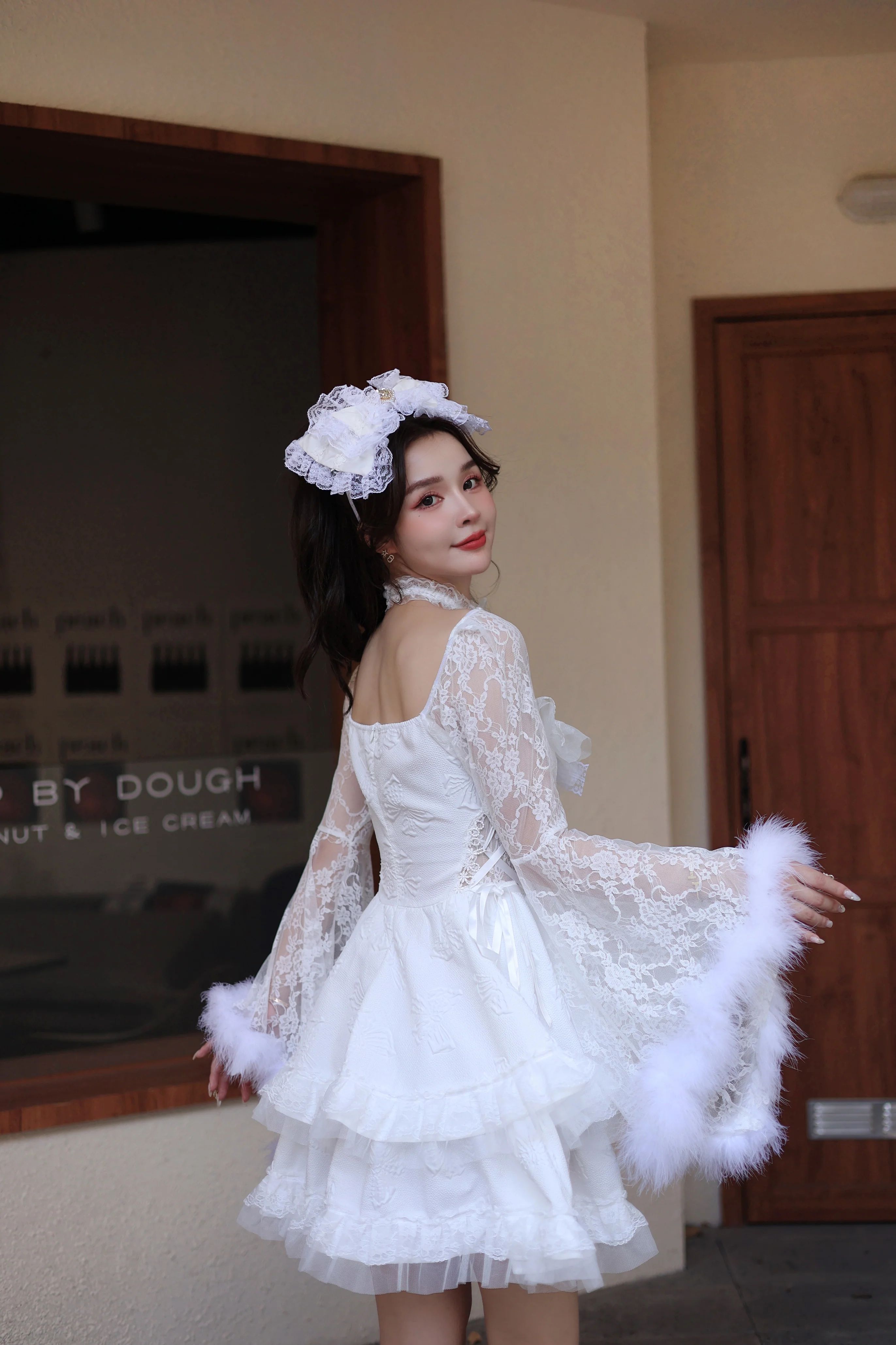 Sweetheart Princess Vintage Princess Bow Knot Diamond Pure Angel Dress - Image 4
