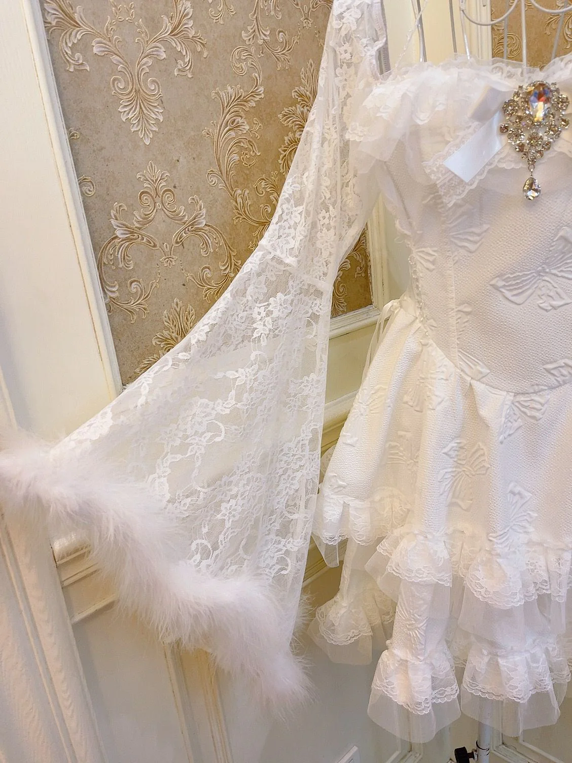 Sweetheart Princess Vintage Princess Bow Knot Diamond Pure Angel Dress - Image 6