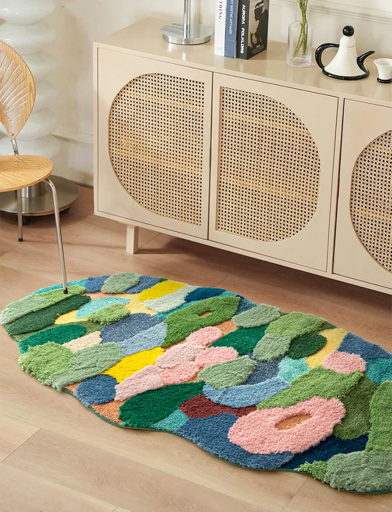 River Forest Valley Flower Nature Soft Mat Moss Rugs Carpets Decor - Image 3