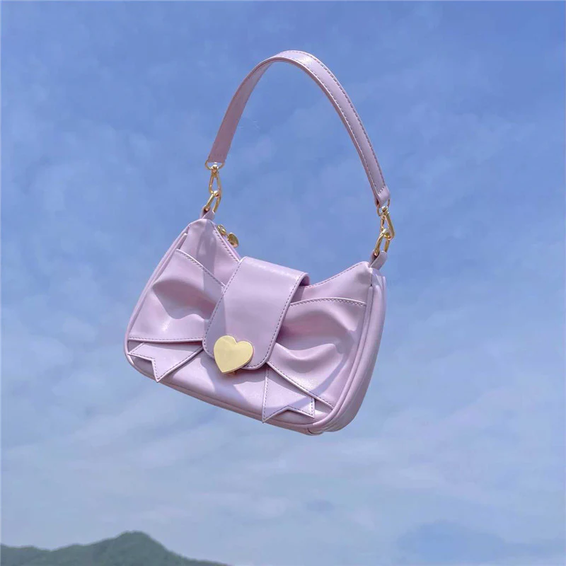 Seraphim Pretty Girl Cute Butterfly Bow Pink White Black Purple Blue Messenger Bag - Image 5