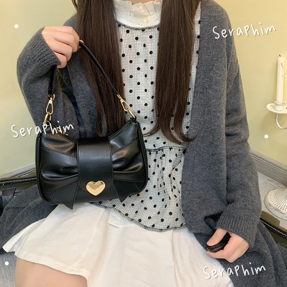 Seraphim Pretty Girl Cute Butterfly Bow Pink White Black Purple Blue Messenger Bag - Image 7