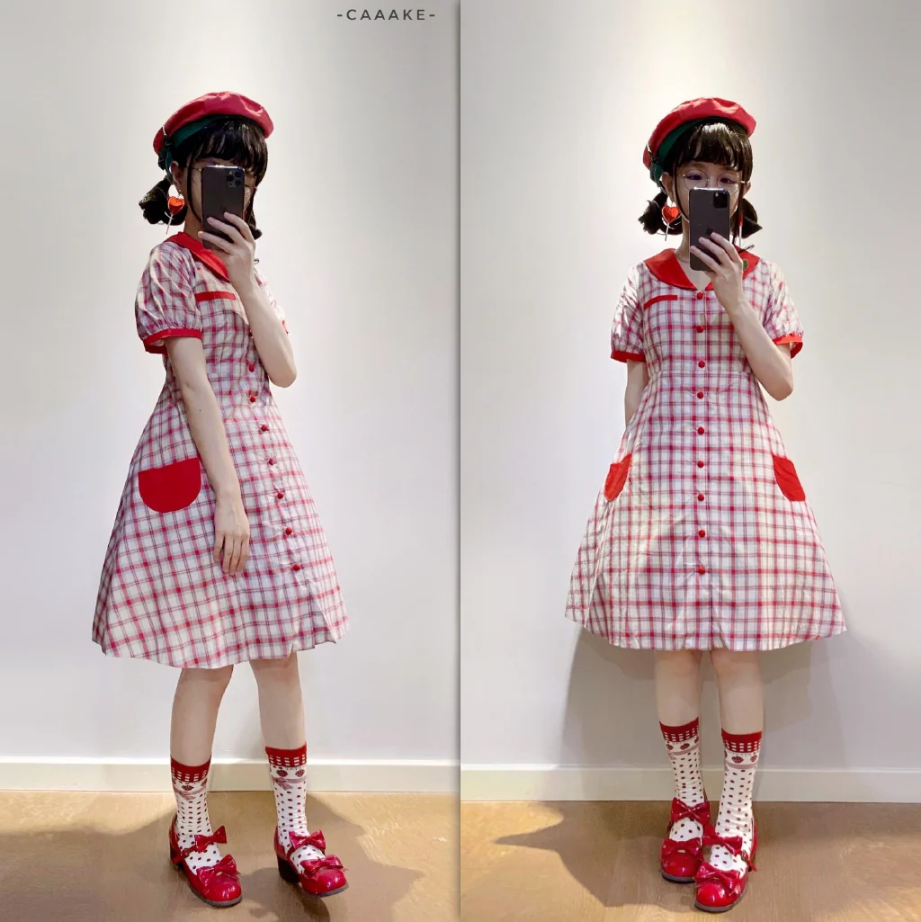Spicy Donuts Cute Red Strawberry Fruit Beret Hat - Image 2