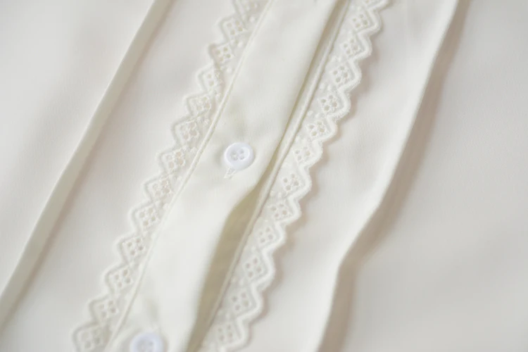 Strawberry Embroidery Doll Collar Sweet Long Sleeve White Shirt - Image 3